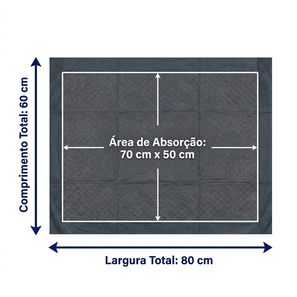 Tapete Higiênico Huspet Super Premium com Carvão Ativado 80x60 Com 30 Unidades - imagem 4