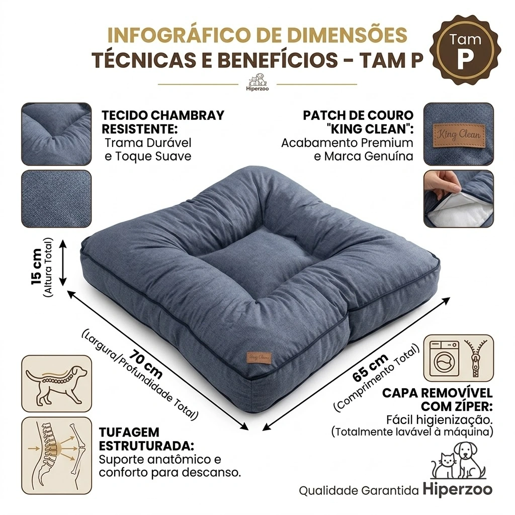 Colchonete King Clean Pet Mania Cor Azul Tamanho Pequeno - imagem 4