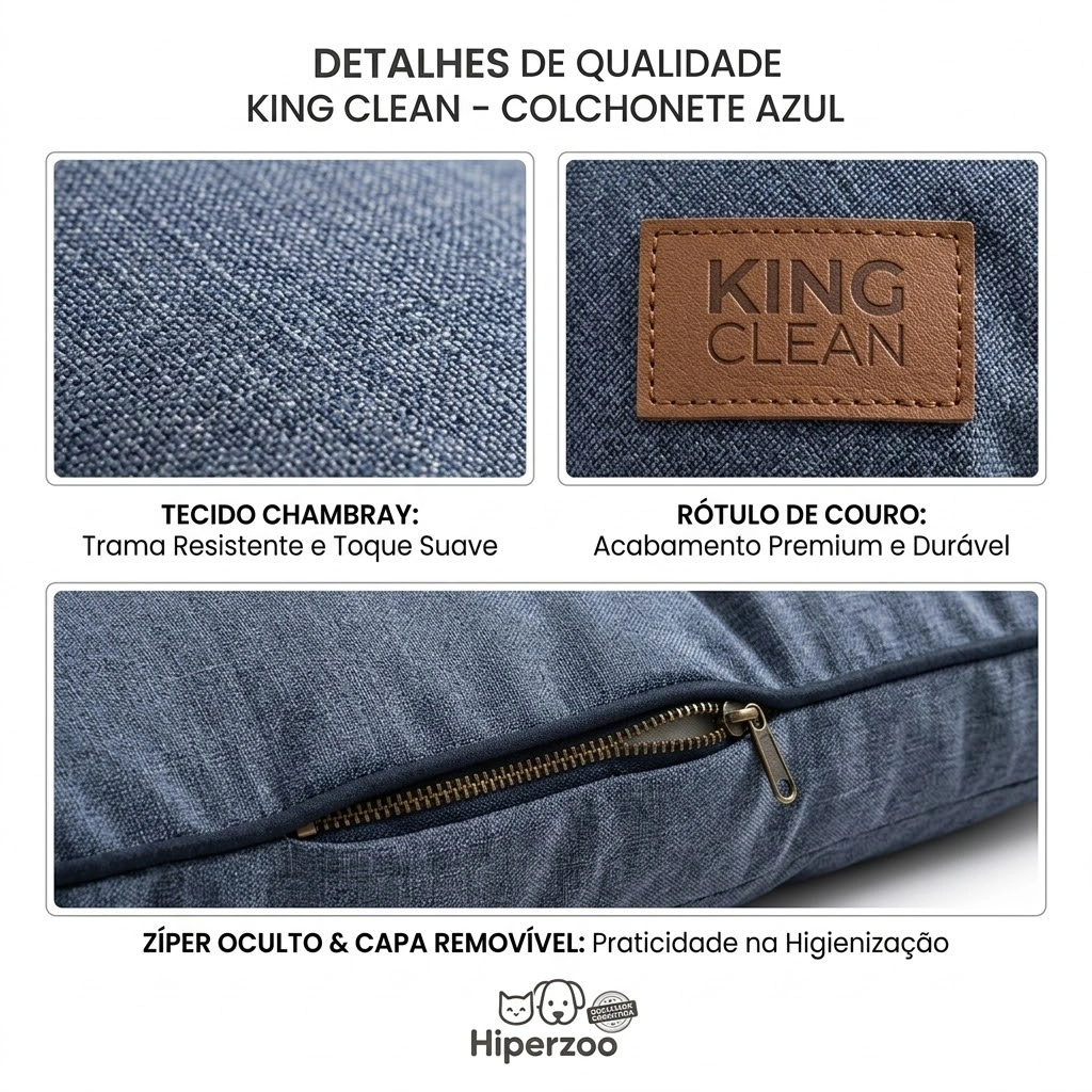 Colchonete King Clean Pet Mania Cor Azul Tamanho Médio - imagem 3