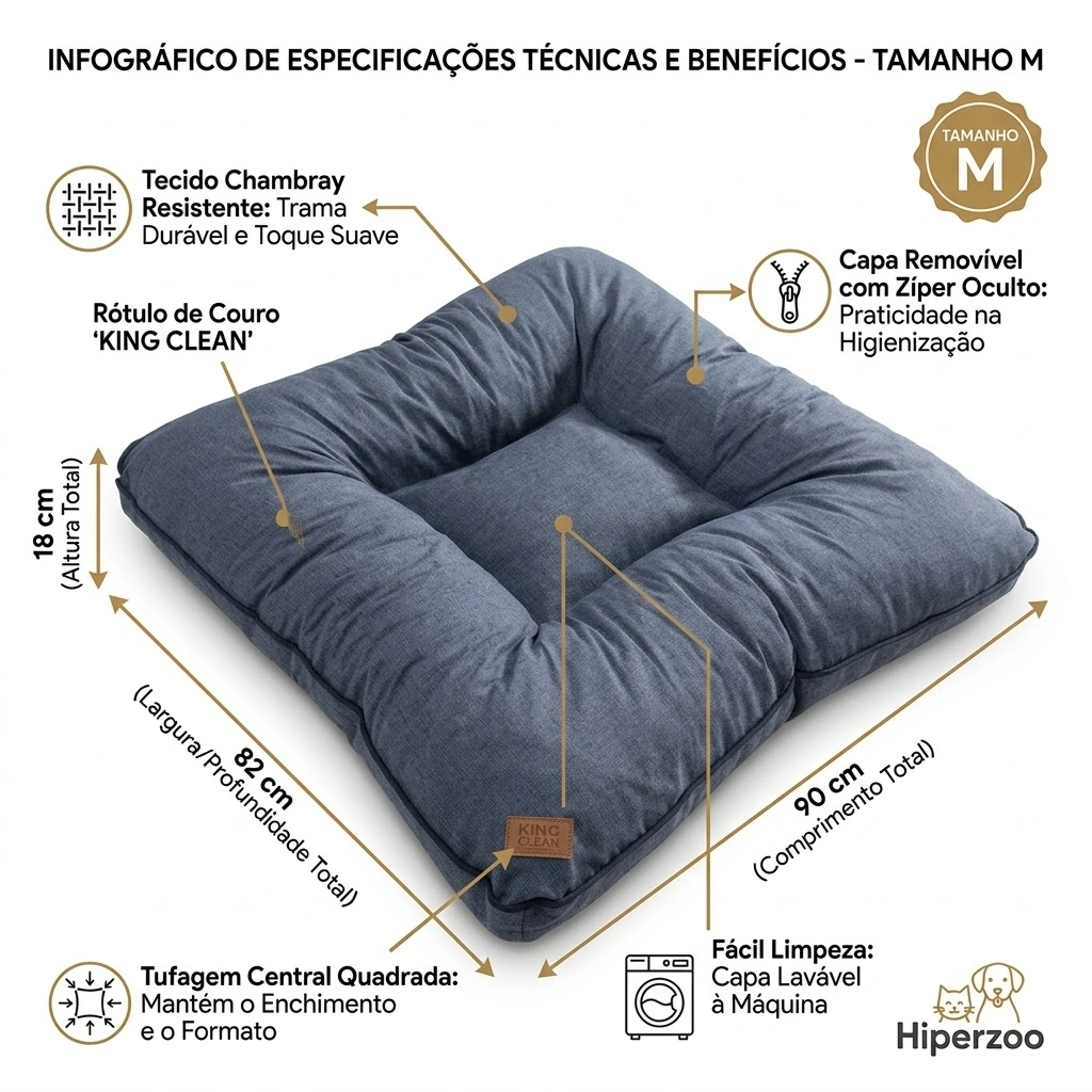 Colchonete King Clean Pet Mania Cor Azul Tamanho Médio - imagem 4