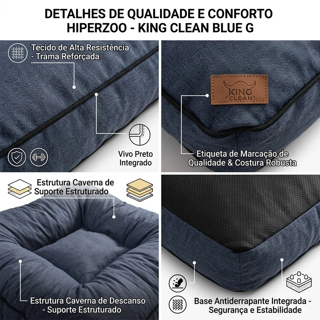 Colchonete King Clean Pet Mania Cor Azul Tamanho Grande - imagem 3