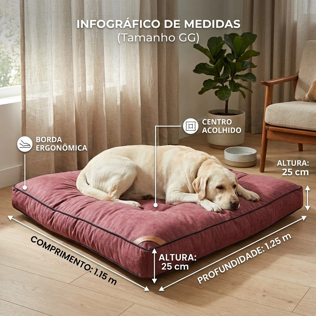 Colchonete King Clean Pet Mania Cor Marsala Tamanho Gigante - imagem 3