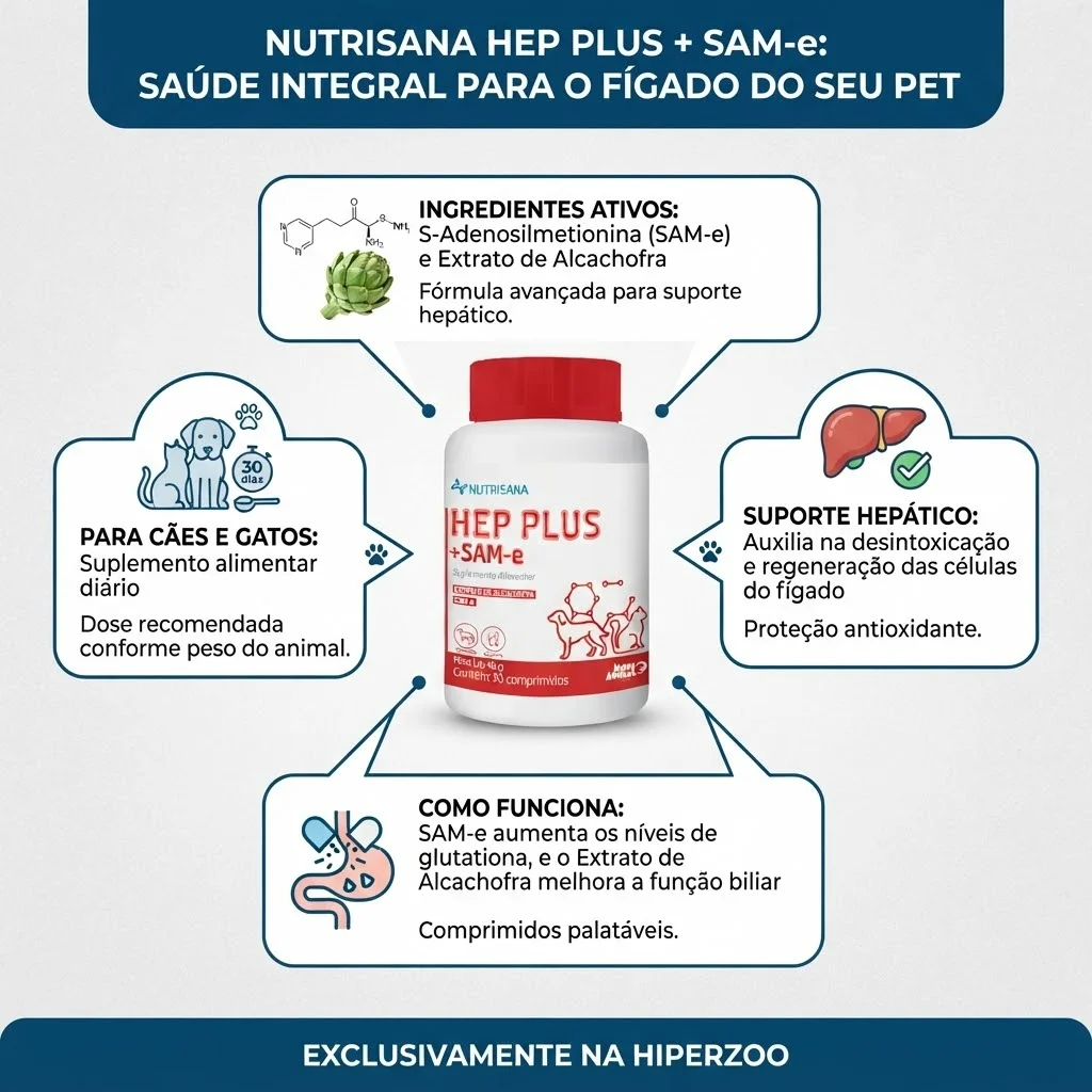 Suplemento Nutrisana Hep Plus + Sam-e com 30 Comprimidos - imagem 2