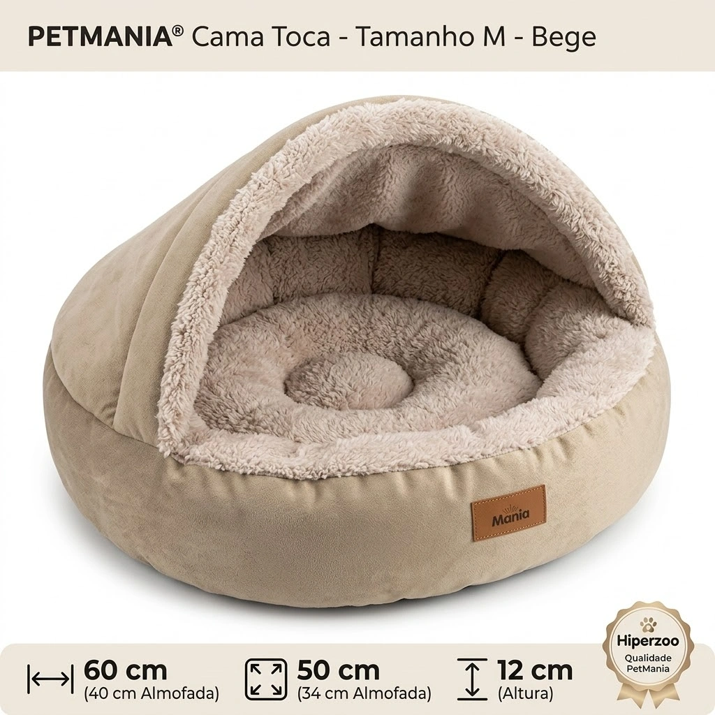 Cama PetMania Toca Bege Tamanho M - imagem 2