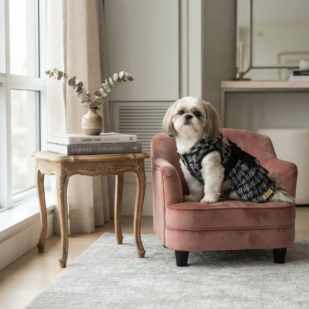 Vestido Pets Lu Charlote Preto e Branco Para Cães Tamanho 10 - imagem 3