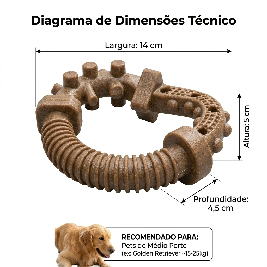 Brinquedo Mordedor Germanhart Roscão Circular para Cães - imagem 5