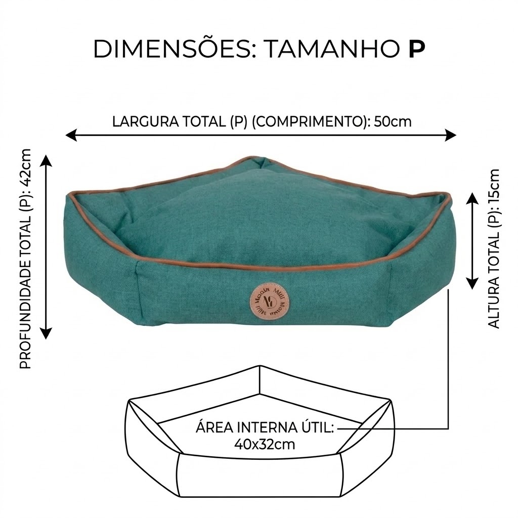 Cama Diamante Verde Milli Mania Tamanho P - imagem 4