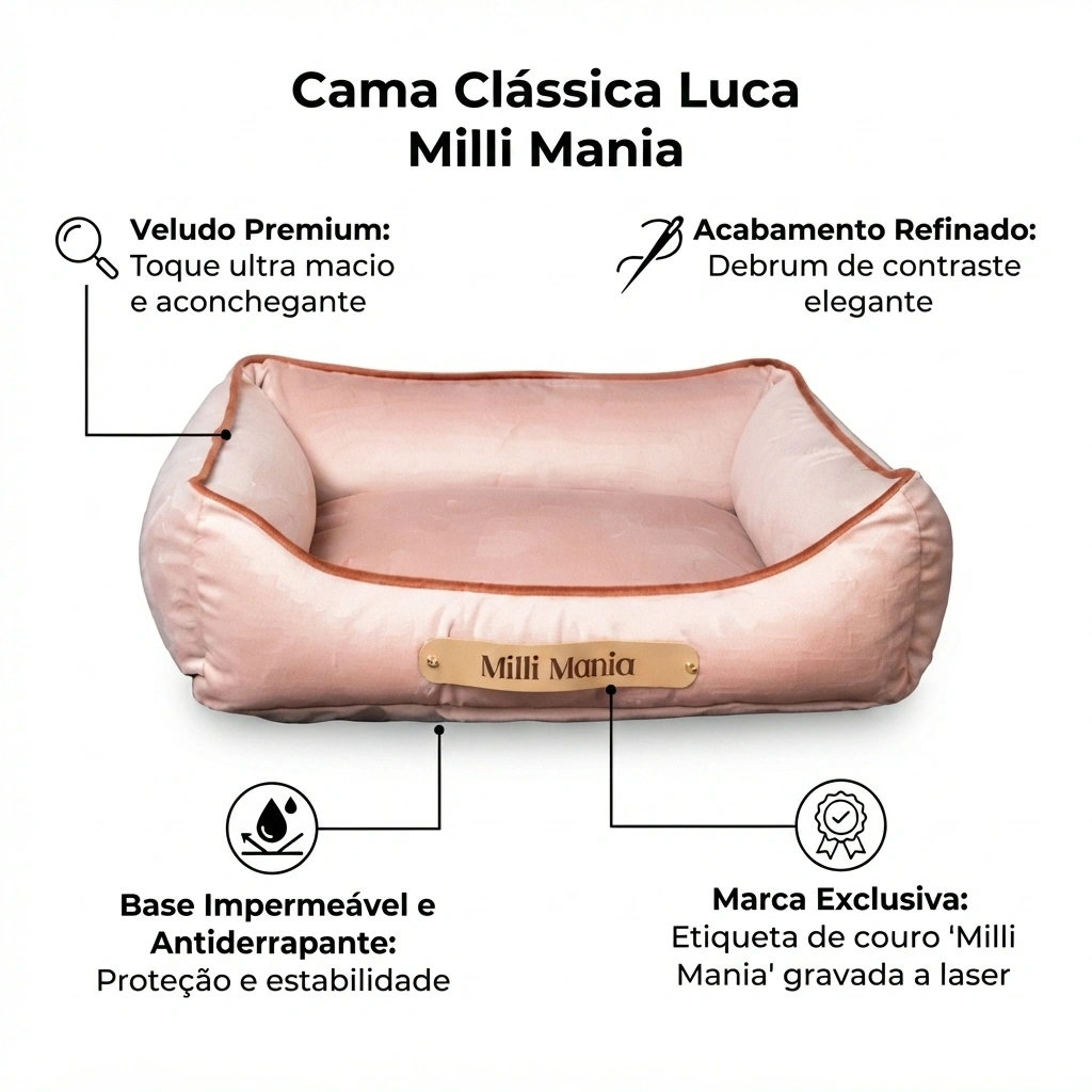 Cama Clássica Luca Milli Mania Cor Rosa Claro Tamanho M - imagem 3