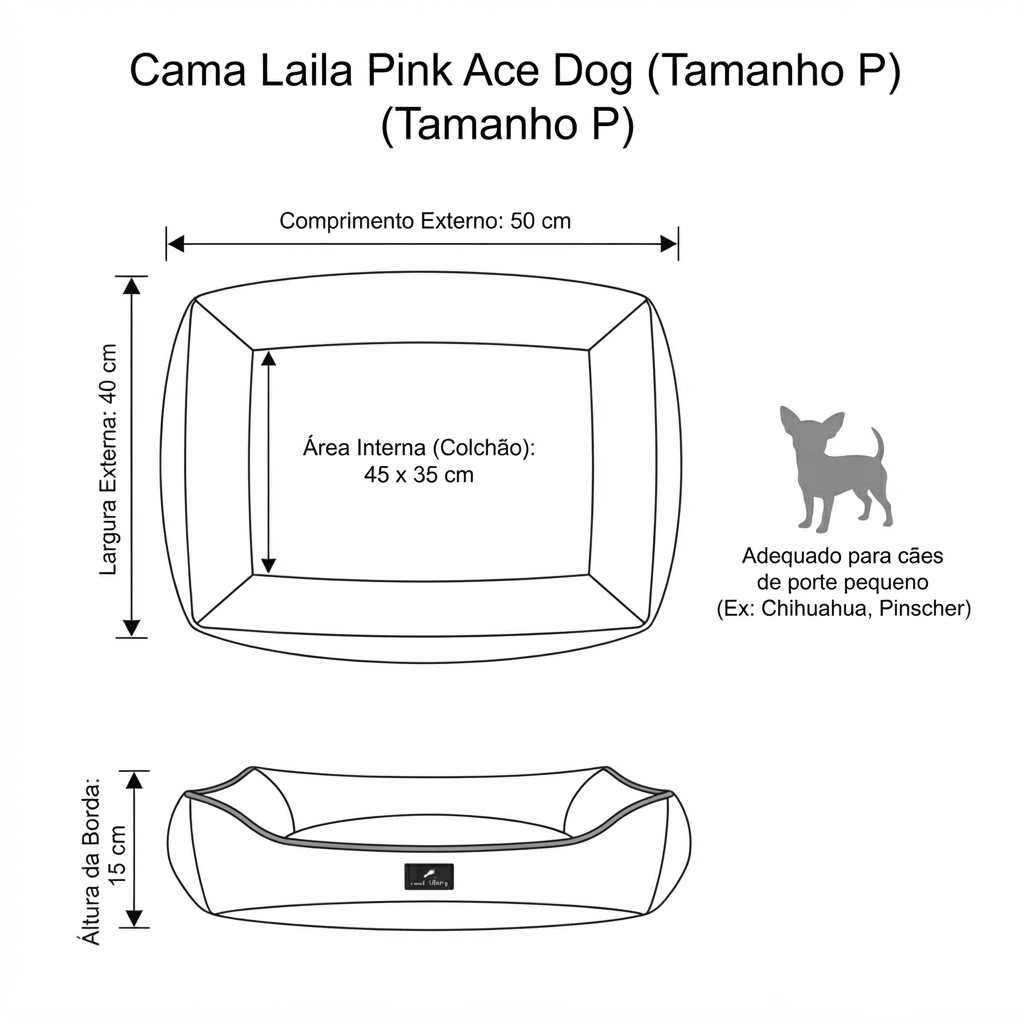 Cama Ace Dog Laila Pink Tamanho P - imagem 4