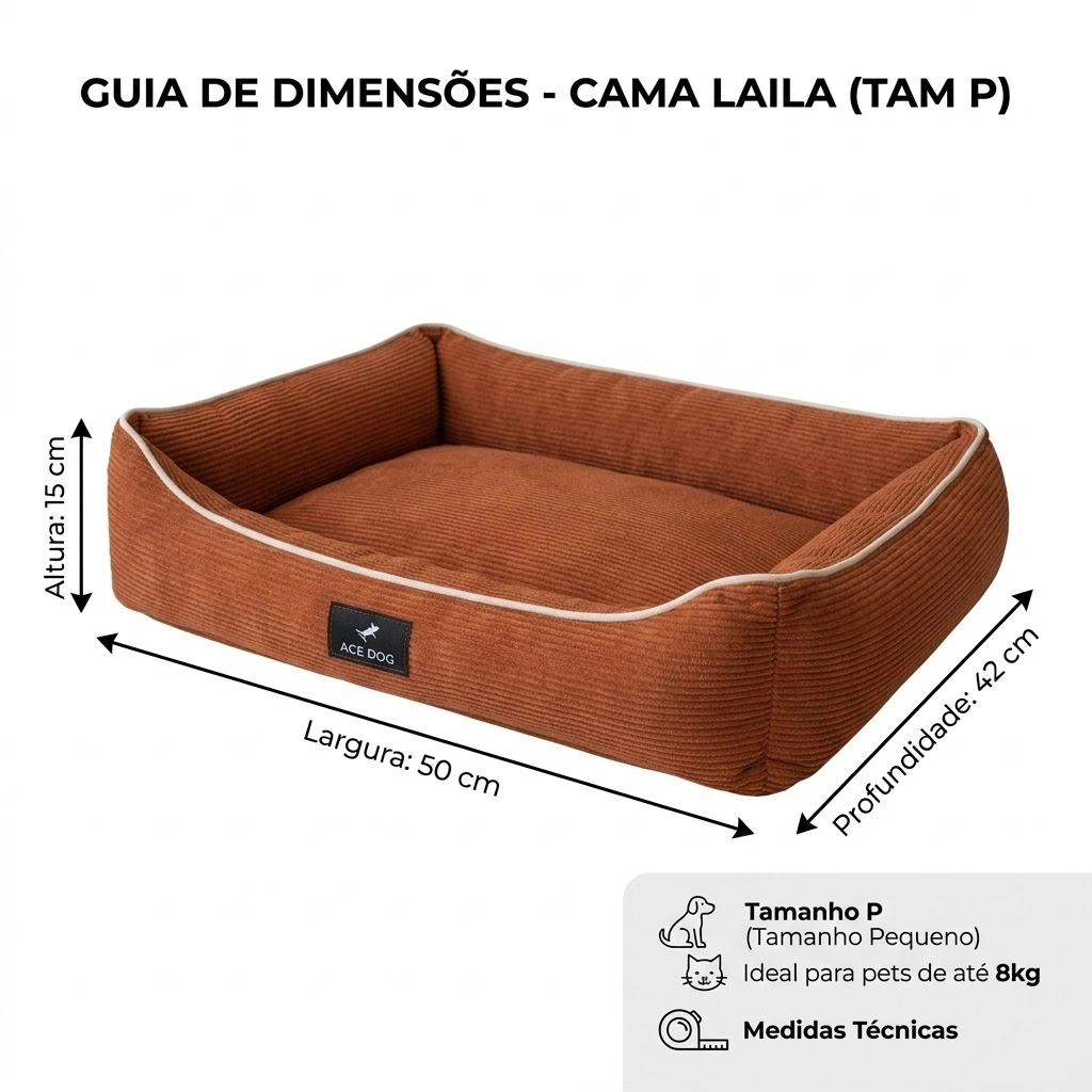 Cama Ace Dog Laila Marrom Tamanho P - imagem 4