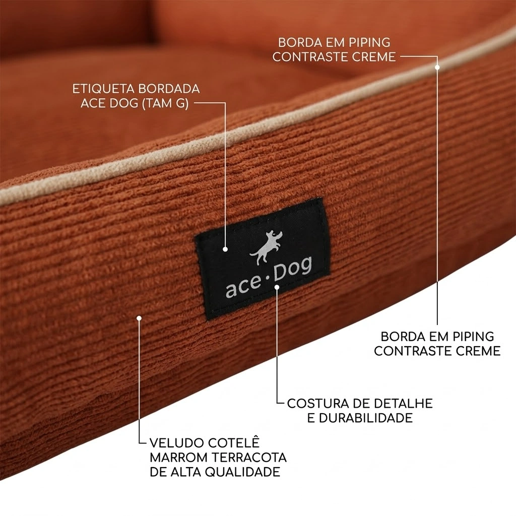 Cama Ace Dog Laila Marrom Tamanho G - imagem 3