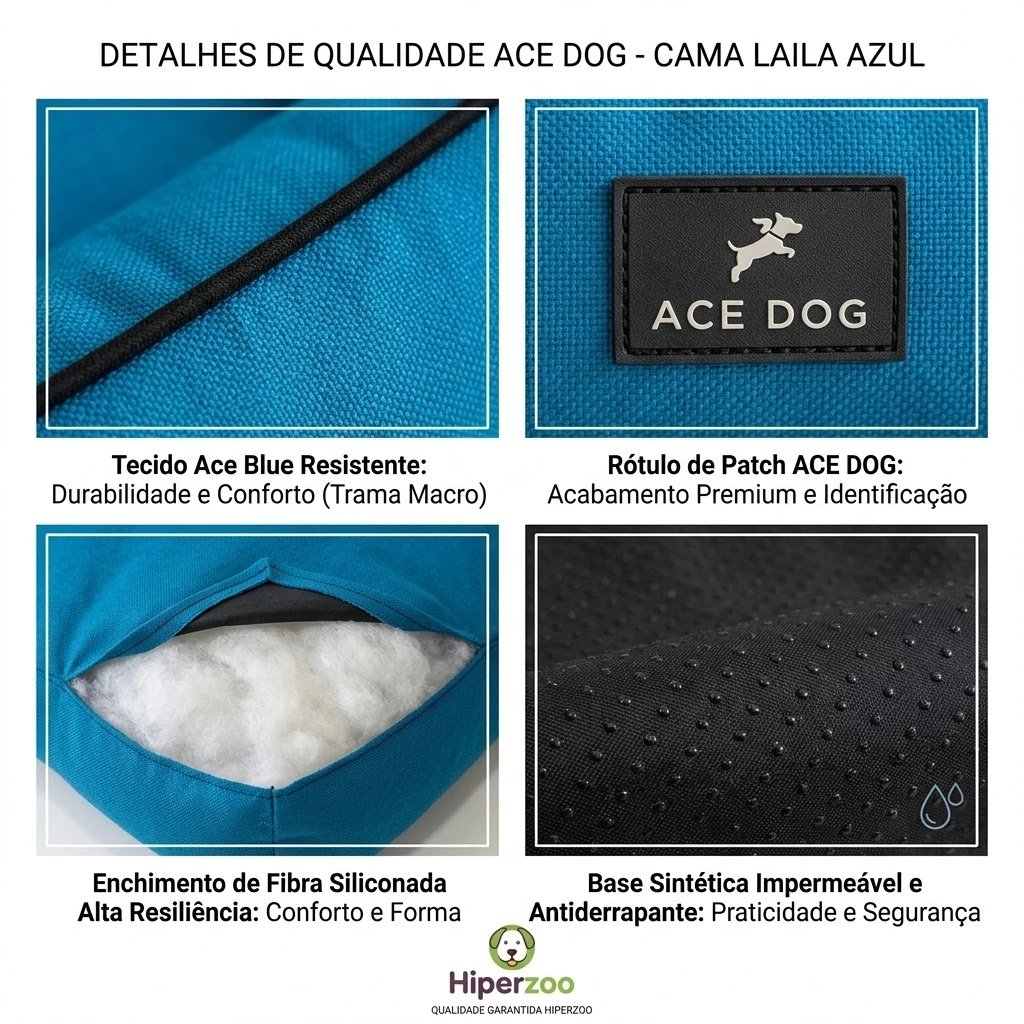 Cama Ace Dog Azul Tamanho G - imagem 3