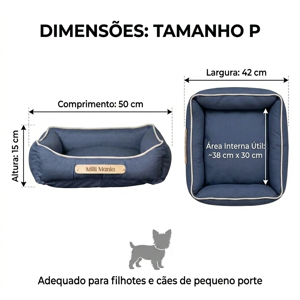 Cama Ivo Milli Mania Cor Azul Marinho Tamanho P - imagem 4