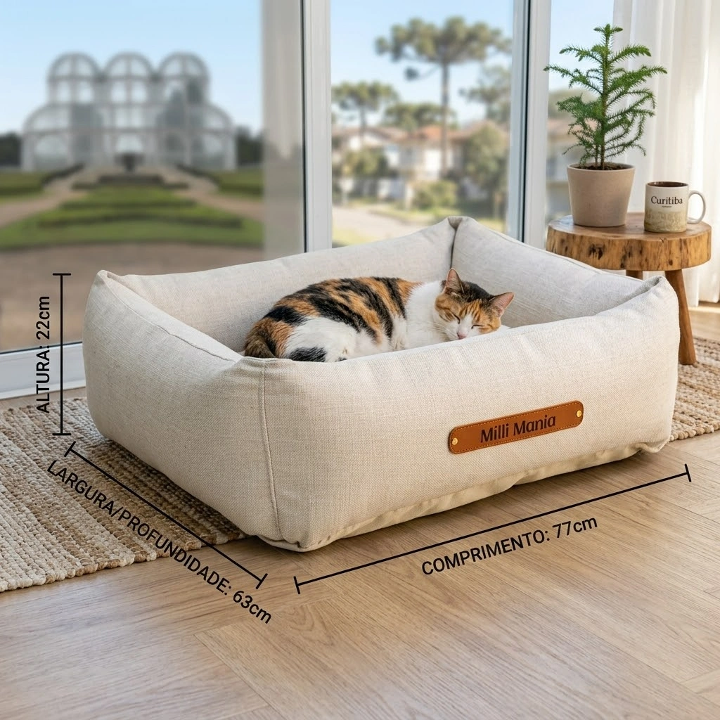 Cama Milli Mania Flay Linho Cru Tamanho M - imagem 3