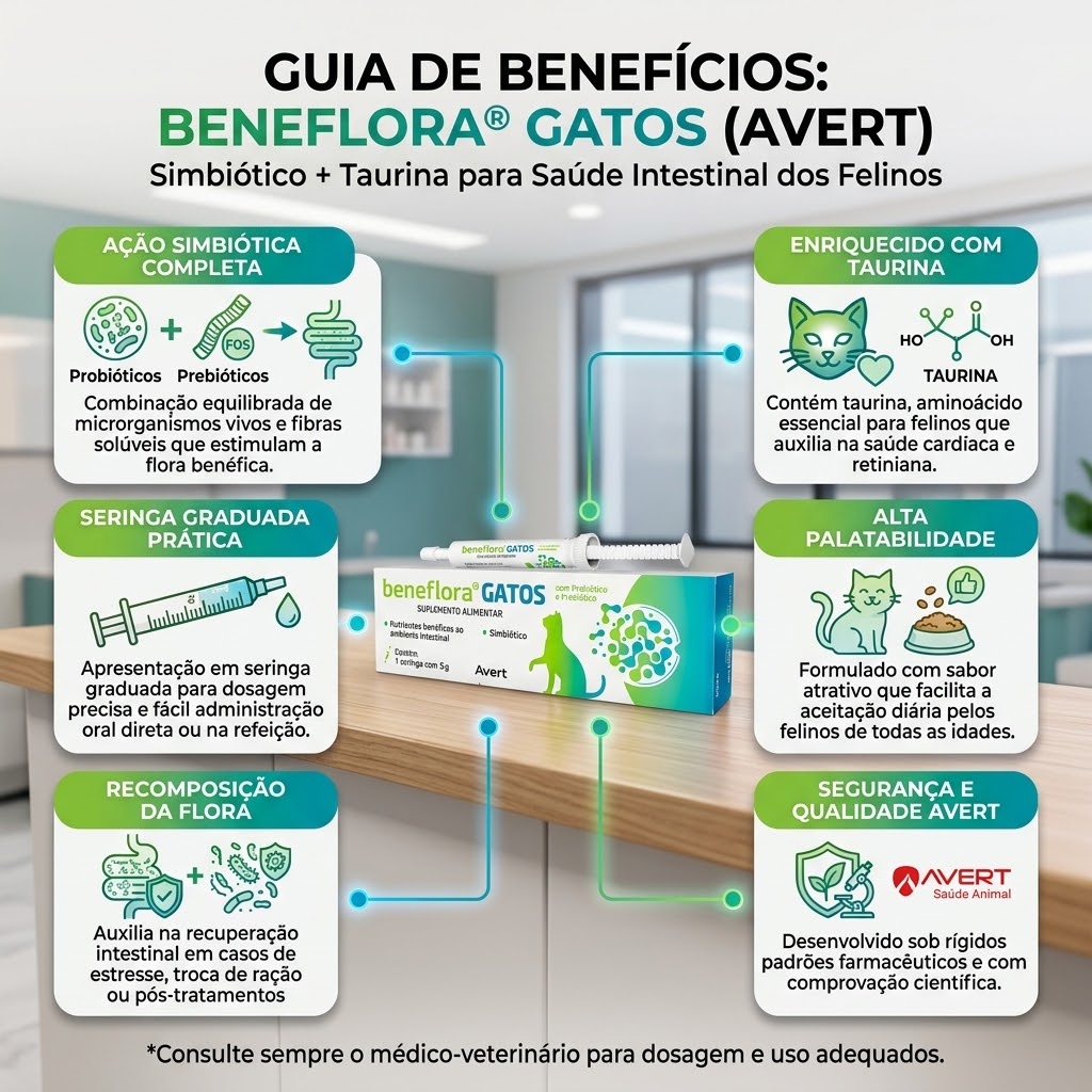 Suplemento Alimentar Avert Beneflora para Gatos 5g - imagem 2
