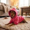 Moletom Eco Pet Com Capuz Rosa Pink Para Cães Tamanho 03 - imagem 1
