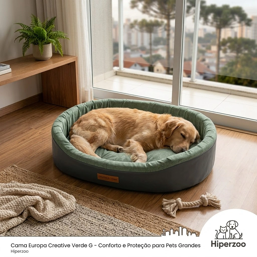 Cama Europa Creative Verde Para Cães Tamanho G - imagem 2