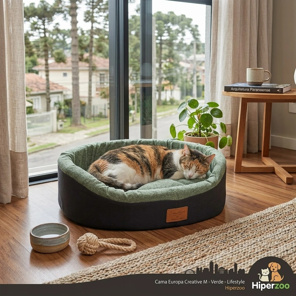 Cama Europa Creative Verde Para Cães Tamanho M  - imagem 2