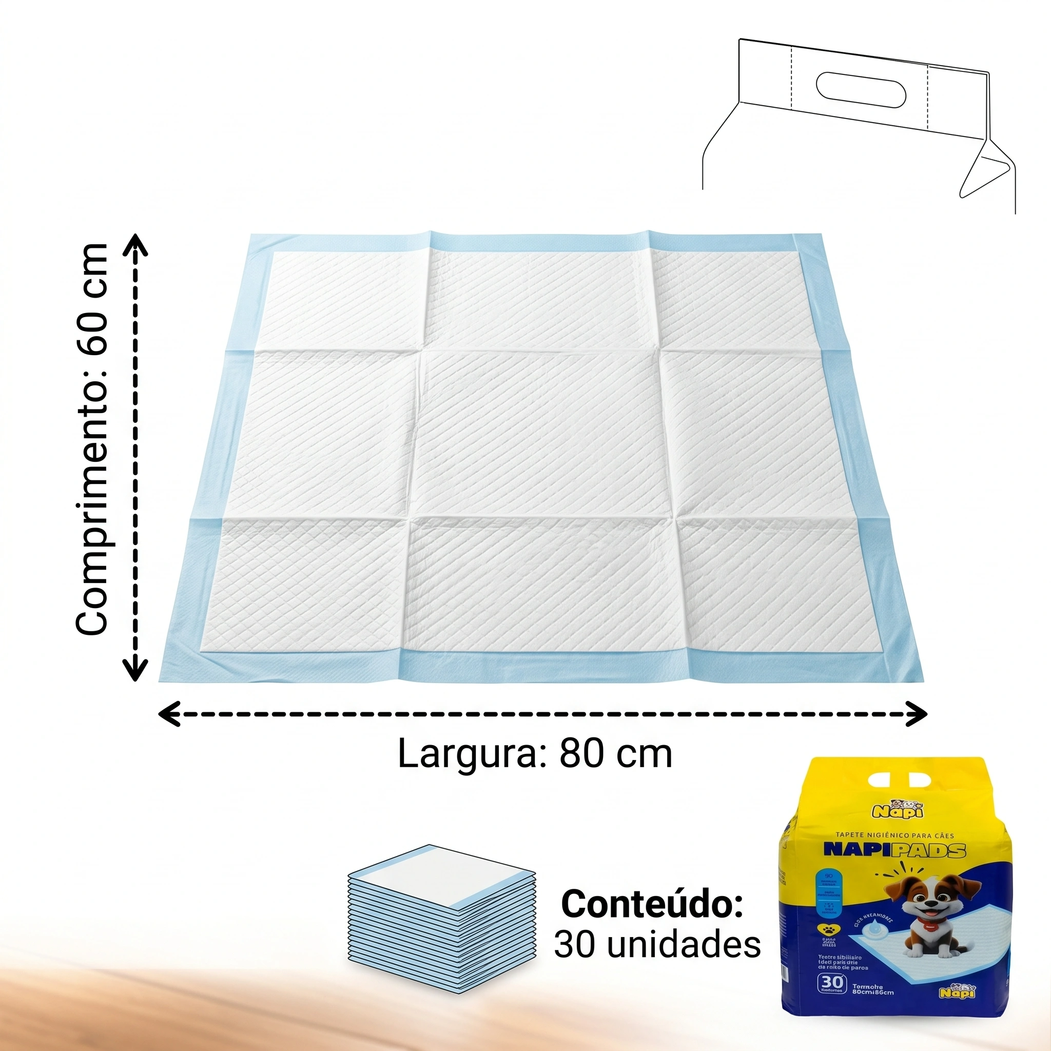 Tapete Higiênico Napi Pads 30 Unidades - imagem 3