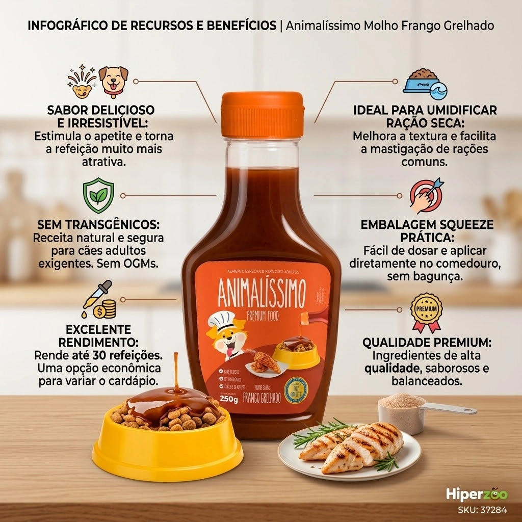 MOLHO CAES SABOR FRANGO GRELHADO 250G - imagem 2