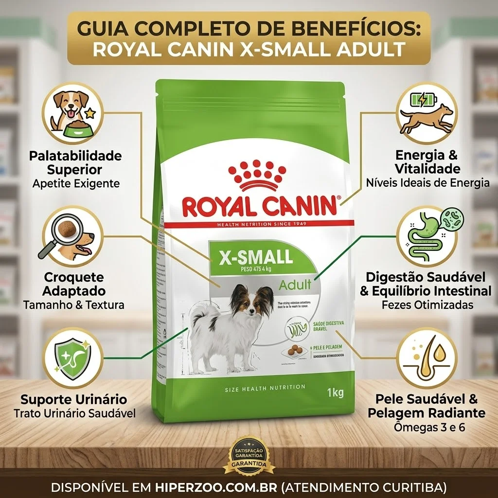 Ração Royal Canin X-Small para Cães Adultos Raças Pequenas - 2.5Kg - imagem 2