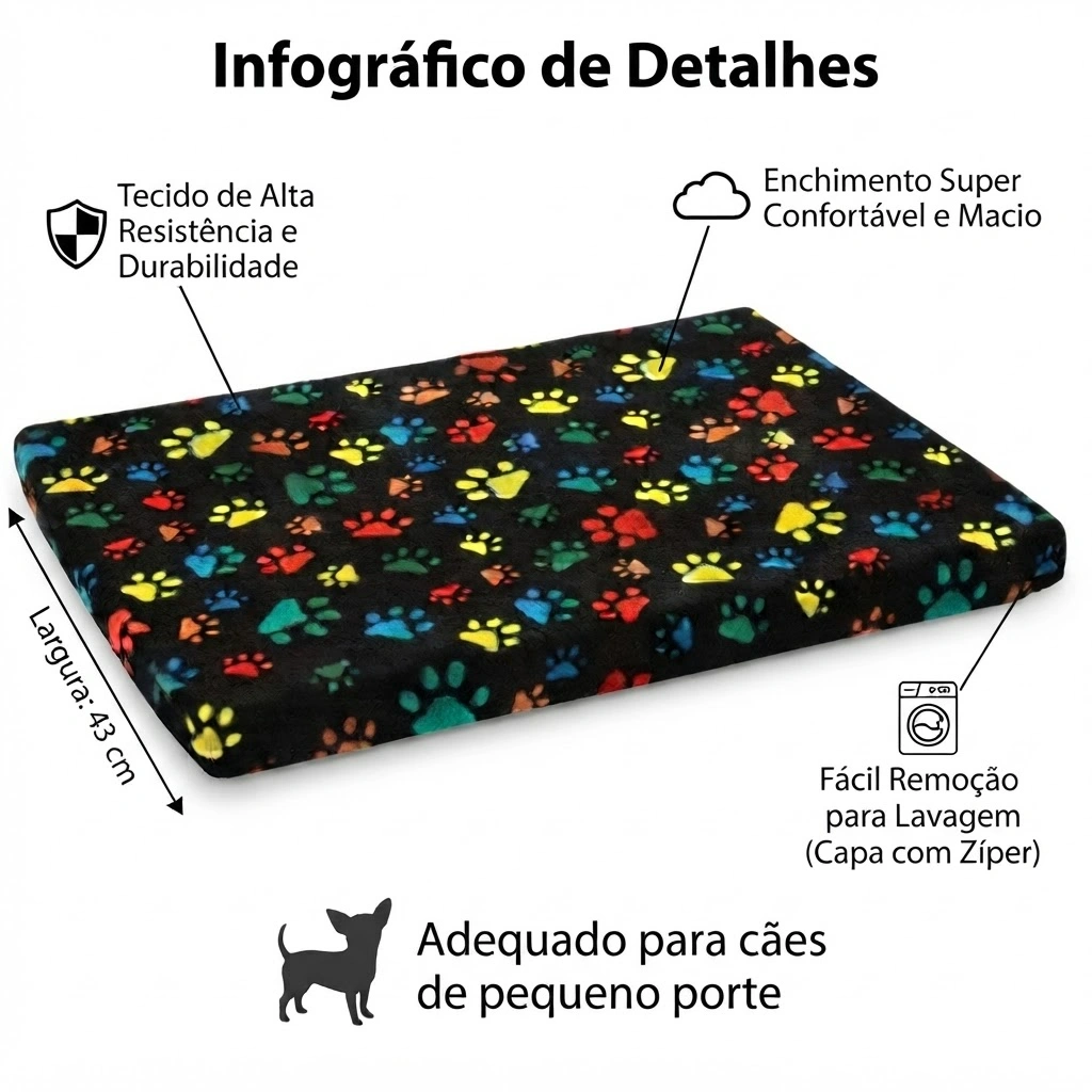 Colchonete Gorg Preto 43x67x4Cm - imagem 3
