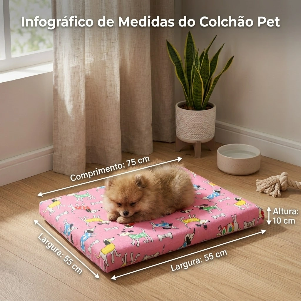 Colchonete Pet Gorg Rosa Tamanho Médio - imagem 2