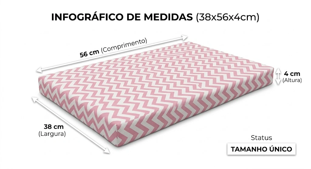 Colchonete Gorg Rosa 38x56x4Cm - imagem 2