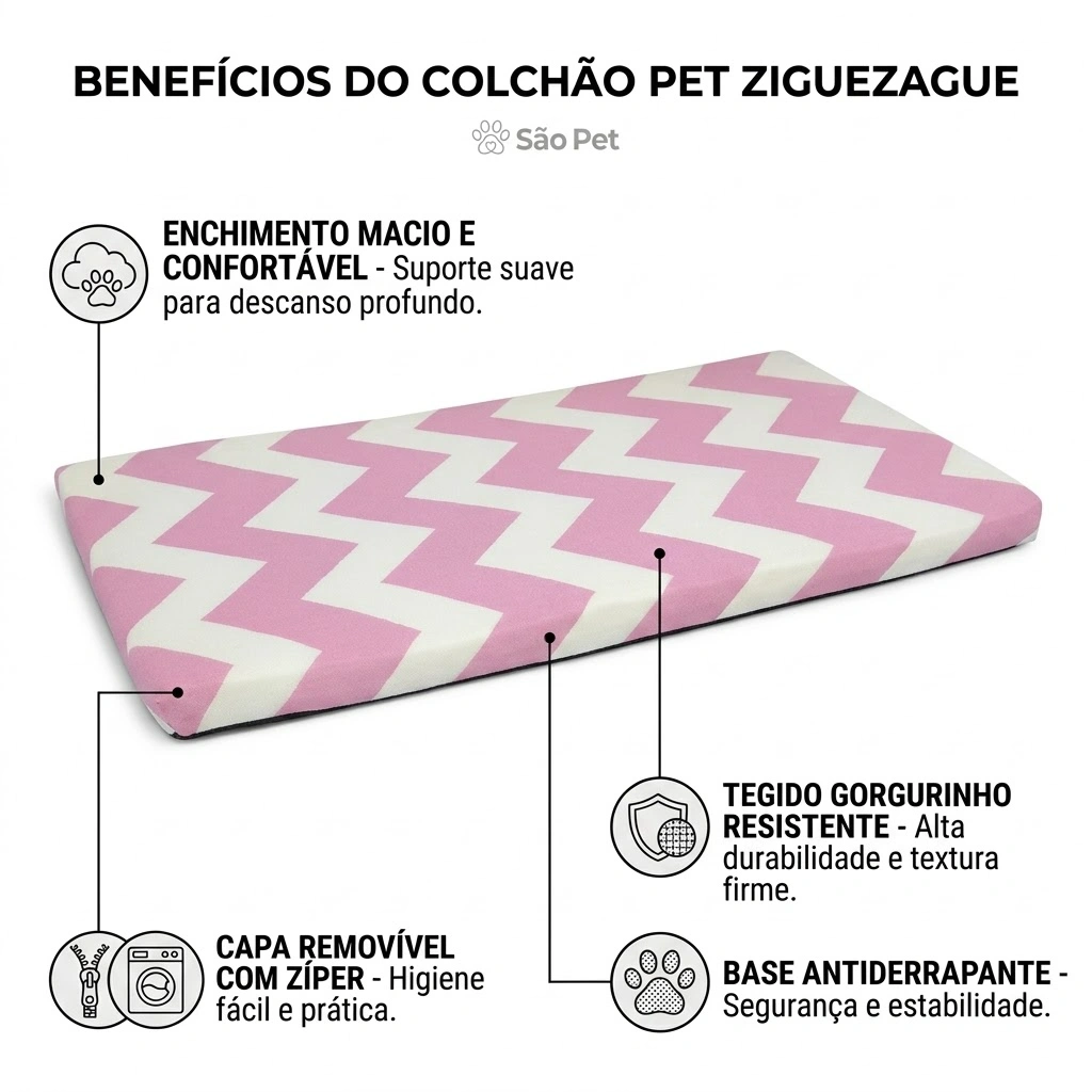 Colchonete Gorg Rosa 38x56x4Cm - imagem 3