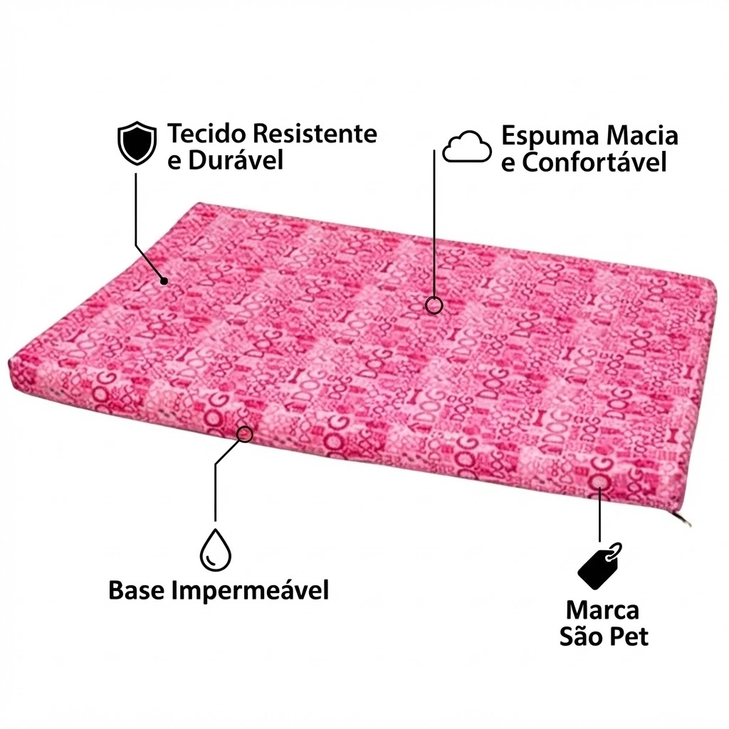 Colchonete Gorg Rosa 43x67x4Cm - imagem 3