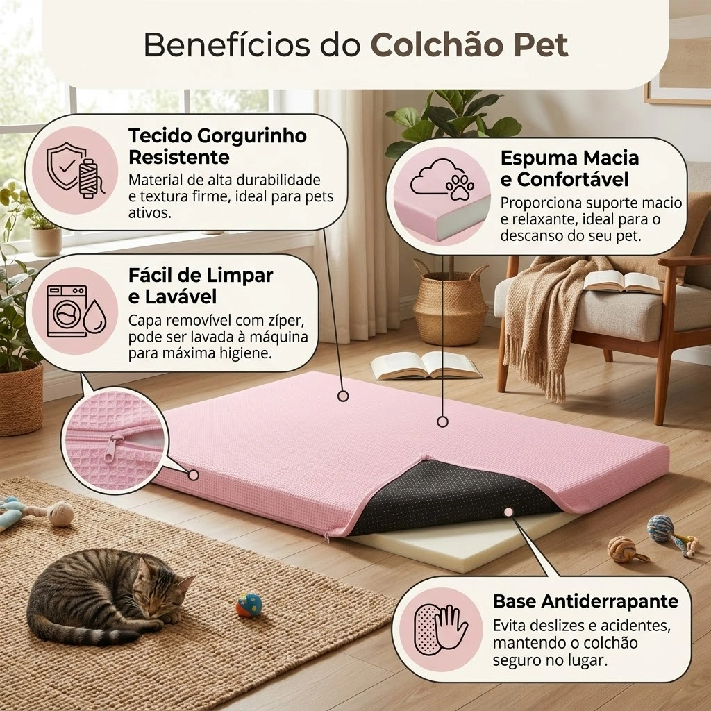Colchonete São Pet Rosa  - imagem 3