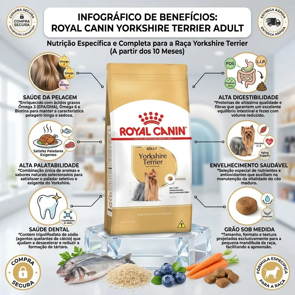 Ração Royal Canin Yorkshire para Cães Adultos 2,5Kg  - imagem 2