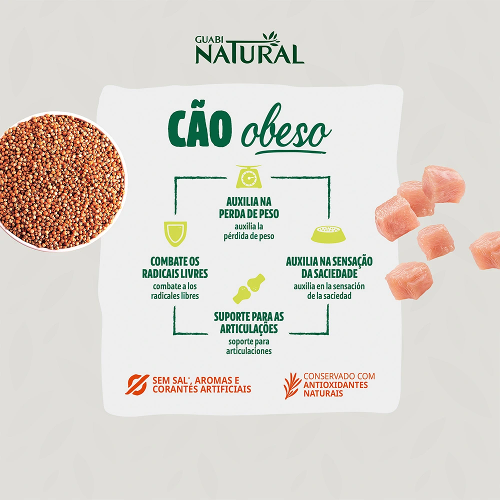 Ração Guabi Natural Obesos Frango para Cães Adultos de Todos os Portes 10,1kg - imagem 2