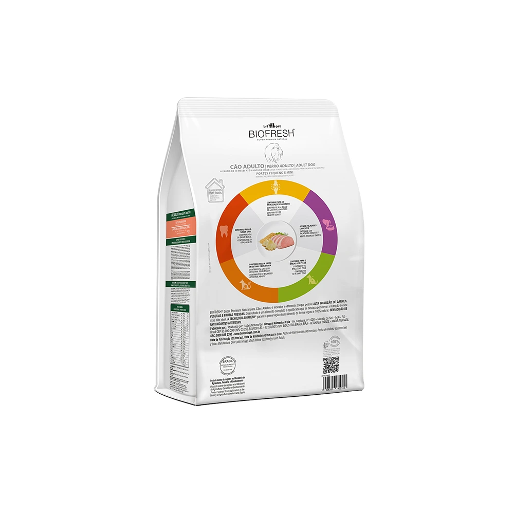 Ração Biofresh para Cães Adultos Porte Mini e Pequeno Sabor Lombo, Abacaxi, Arroz Integral e Ervas 3Kg - imagem 2
