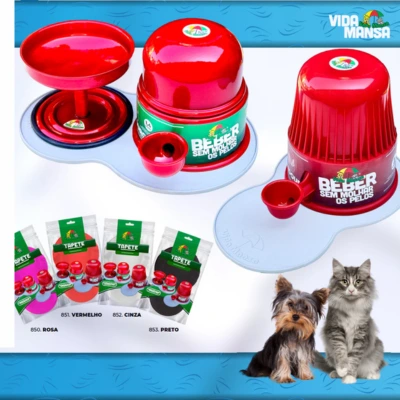 Tapete para Bebedouro e Comedouro Pet Vida Mansa Rosa  - imagem 2