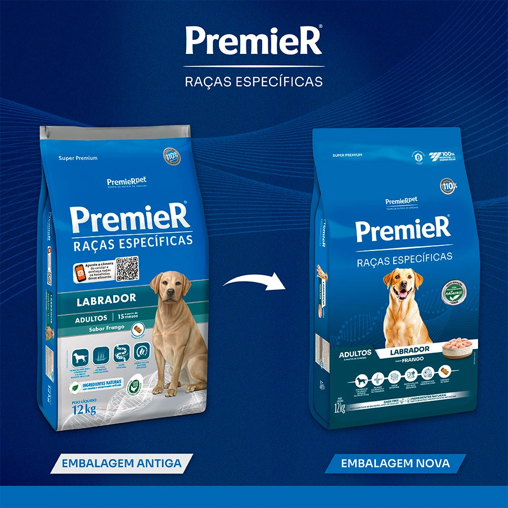 Ração PremieR Raças Específicas Labrador Cães Adultos Sabor Frango 12Kg - imagem 2