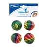 Brinquedo Home Pet Para Gatos Kit 4 Bolinhas Arco Iris  - imagem 1