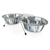 Comedouro Duplo Inox Suspenso FIlhotes 250ml - imagem 1