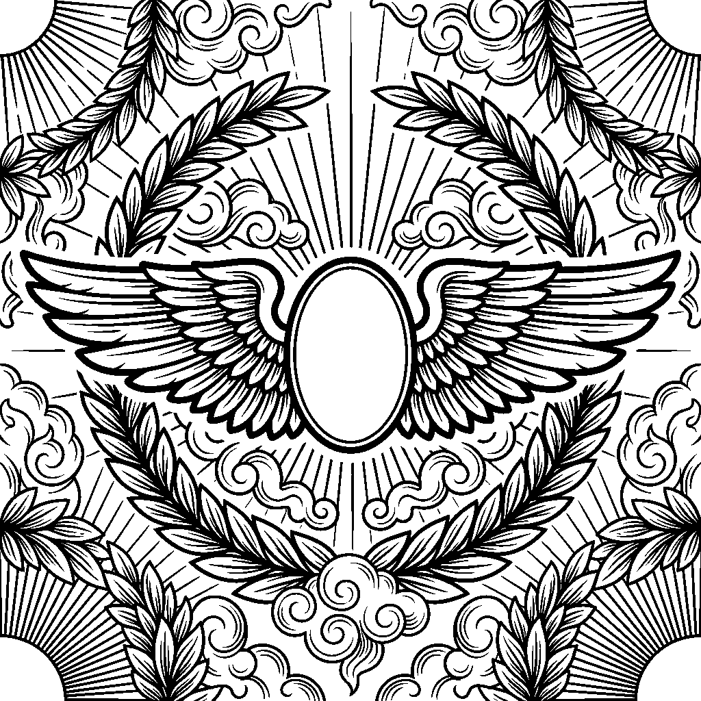 Aviator Wings Badge laser engraving Style DNA reference