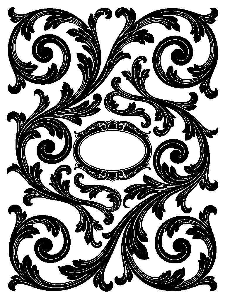 Baroque Scroll laser engraving Style DNA reference