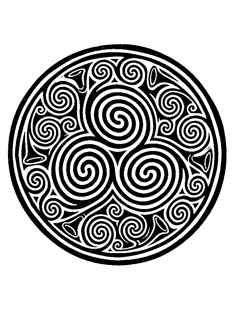 Celtic Spiral laser engraving Style DNA reference