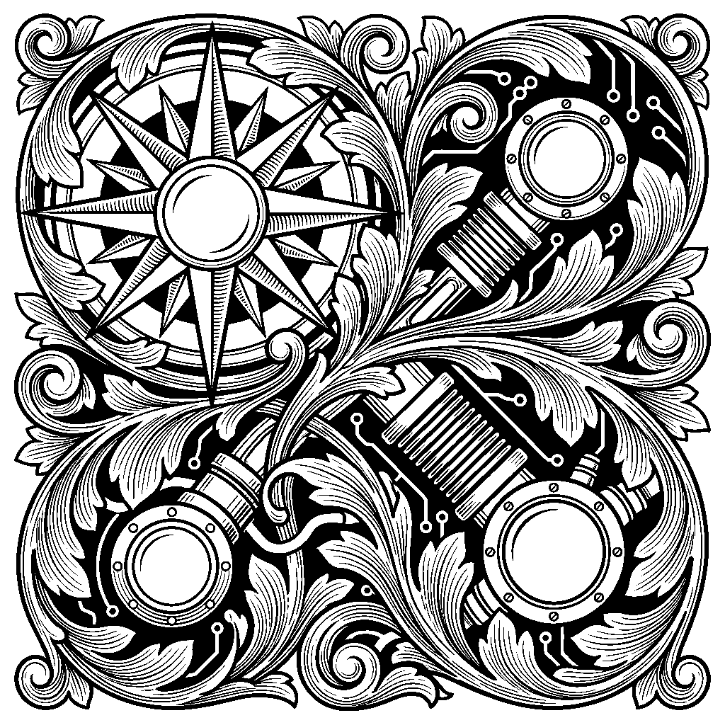 Clockwork Filigree laser engraving Style DNA reference