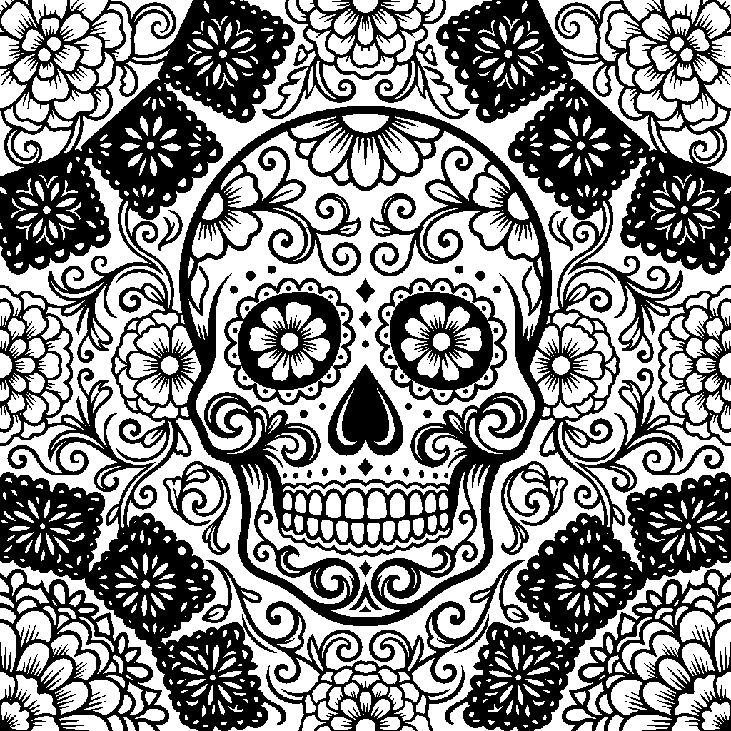 Day of the Dead laser engraving Style DNA reference