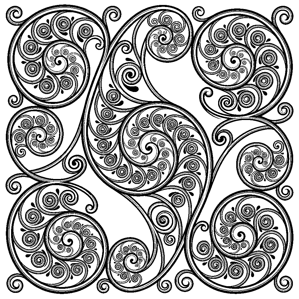 Fractal Spiral laser engraving Style DNA reference