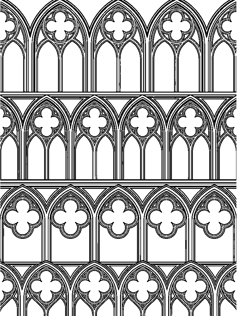 Gothic Tracery laser engraving Style DNA reference