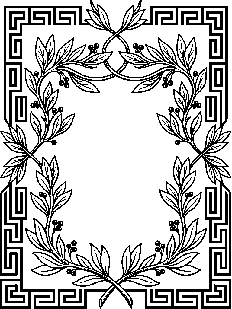 Greco-Roman Laurel laser engraving Style DNA reference