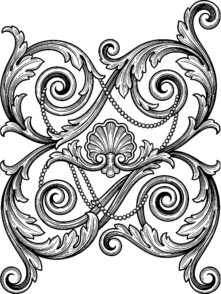 Italianate Scroll laser engraving Style DNA reference