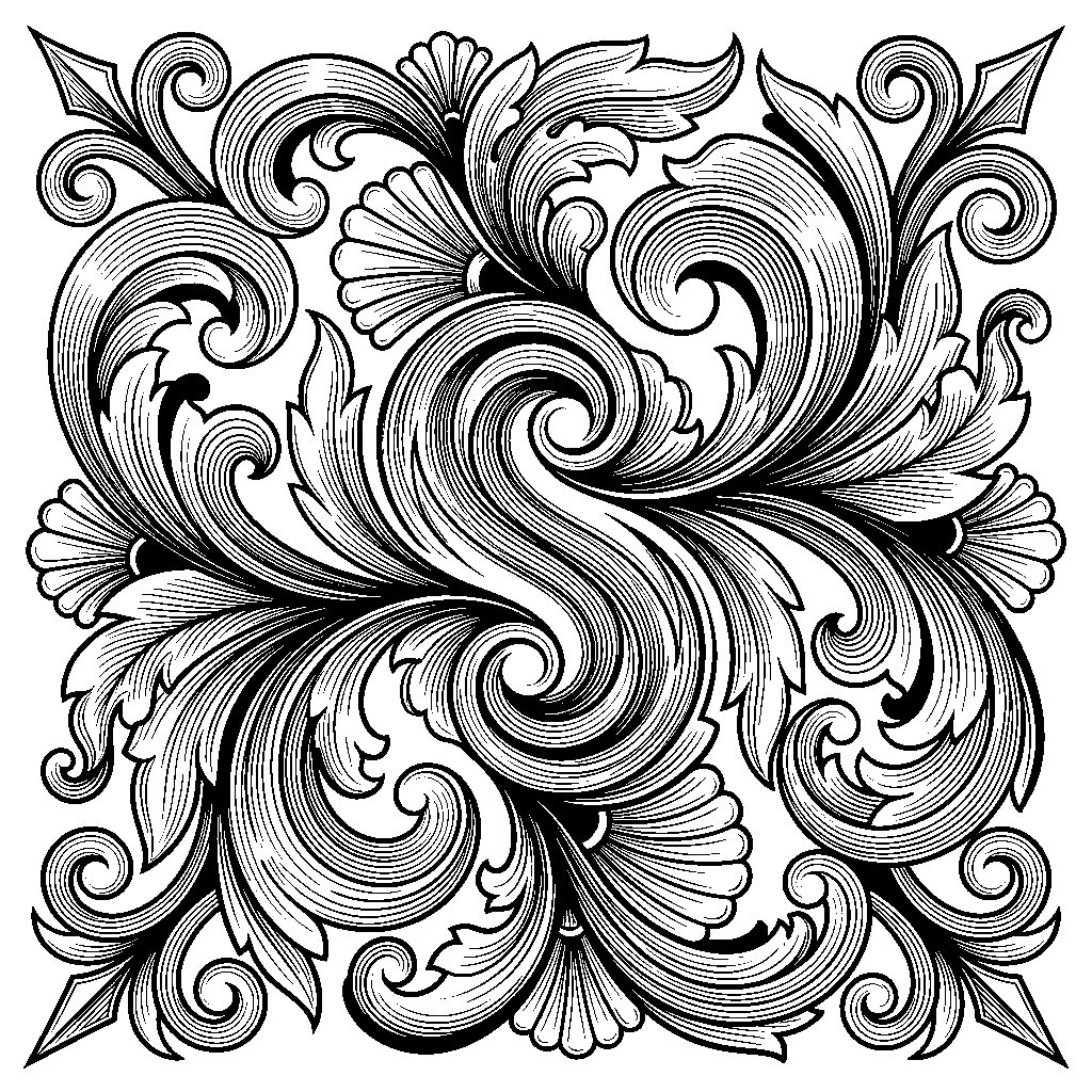 Lowrider Chicano Scrollwork laser engraving Style DNA reference