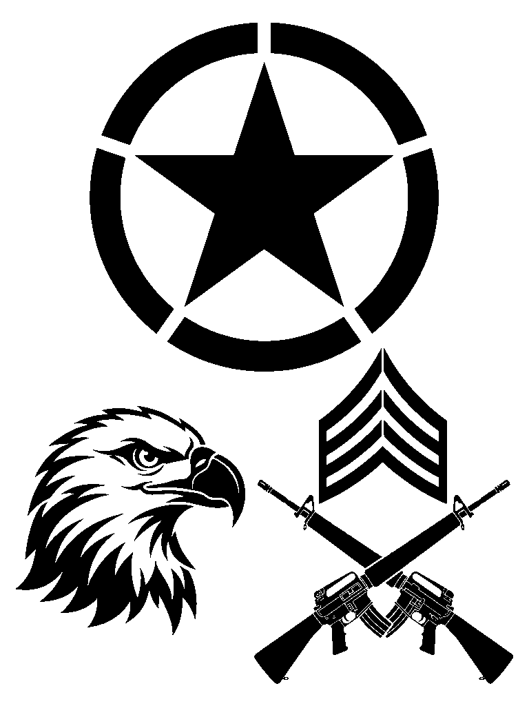 Military Stencil laser engraving Style DNA reference