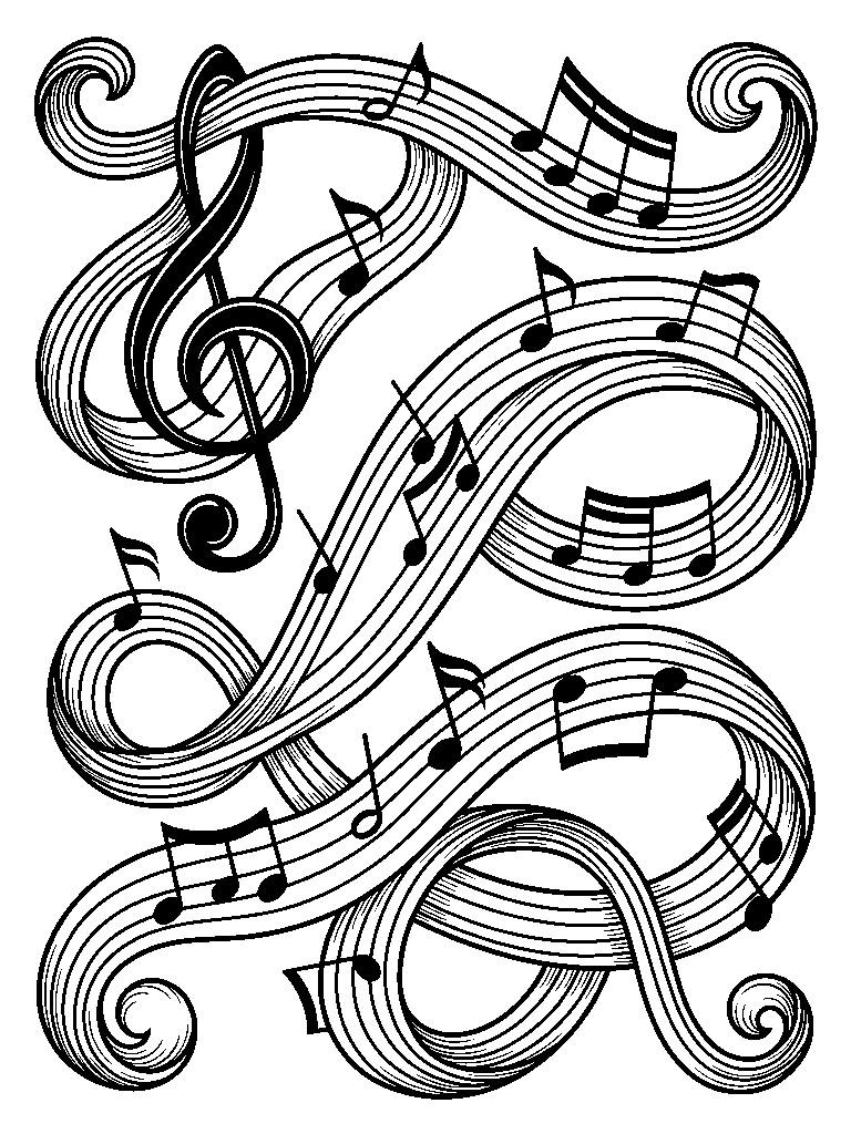 Musical Flourish laser engraving Style DNA reference